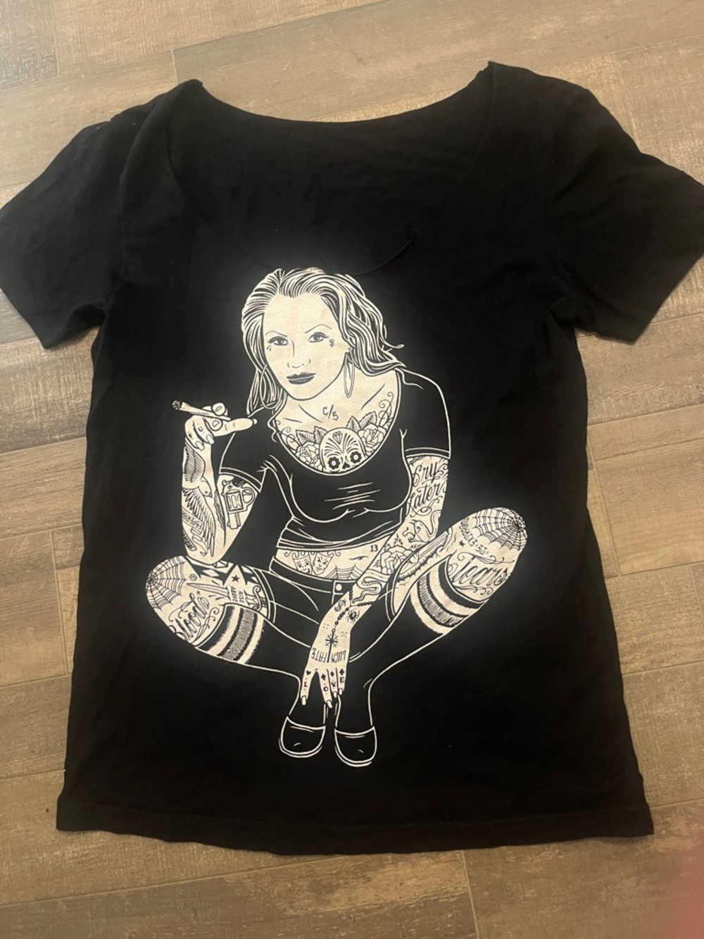 Black Graphic Short Sleeve Tee